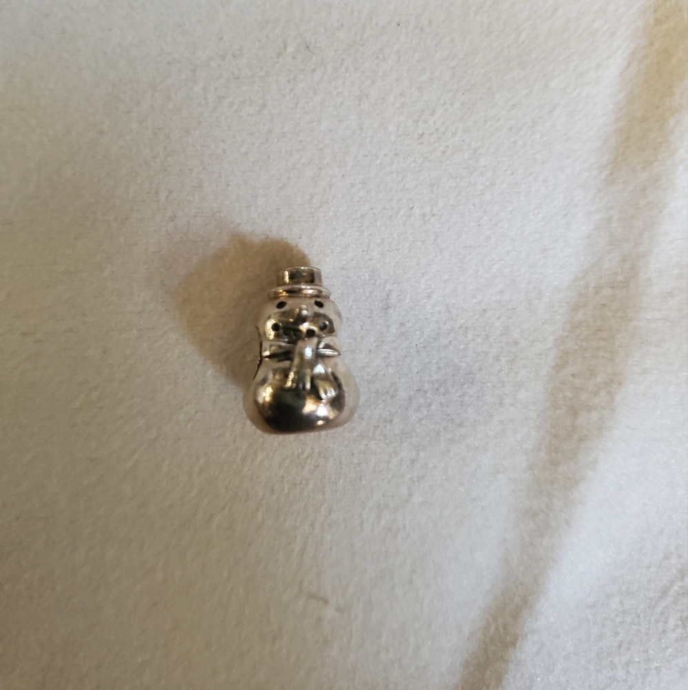 Retired Pandora Sterling Silver Snowman Charm
